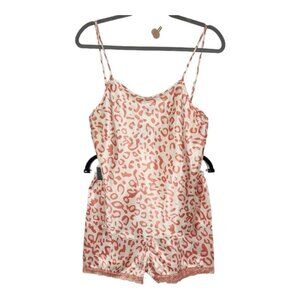 NWT Midnight Coco Pink Leopard Print Sleep Shorts Set Size Large
